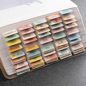 Onglets de Bible esthétiques à motifs floraux pour femmes, 80 pièces, autocollants d'index de versets bibliques laminés pour le journalisation et les accessoires d'étude biblique - Product Image 1
