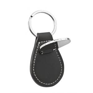 Llavero de Cuero PU con Disco Hueco de 25 mm, Diseño Elegante para Facilitar su Transporte - Product Image 2