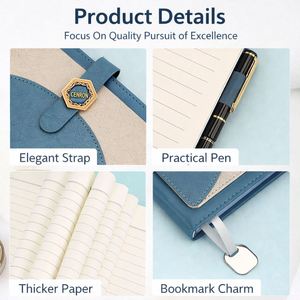 ชุดของขวัญสมุดโน้ตหนัง PU ขนาด A5 พร้อมปากกา พิมพ์โลโก้ด้วย UV สำหรับพนักงานและลูกค้าเพื่อแสดงความขอบคุณ - Product Image 6