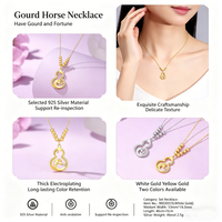 Collier ALICE S925 avec pendentif cheval porte-bonheur en zircon rond, chaîne à maillons pour femme, idéal pour fiançailles, mariage ou soirée