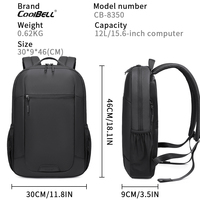 Sac à dos de voyage d'affaires pour homme, grande capacité, résistant à l'eau, avec logo personnalisé, pour étudiants, compatible ordinateur portable 15,6 pouces