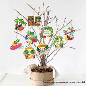 Adornos Decorativos Tropicales de Papel con Temática Hawaiana para Fiestas de Verano en la Playa, Colgantes, Tarjetas y Etiquetas Decorativas - Product Image 4