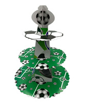 Fournitures de fête d'anniversaire pour enfants de football vert tirer drapeau nappe gâteau papier tasse assiette en papier ensemble de vaisselle