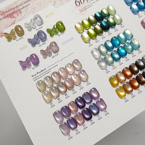AILANUO 60 Colors Water Light Cat Eye Gel <b>Set</b> 3d Magnetic Cat Eye Gel Polish <b>Set</b> <b>Nail</b> Art Private Label Uv Gel Polish <b>Set</b> - Product Image 1