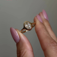 Bague de fiançailles en moissanite VVS de 1,5 ct, coupe ovale, certifiée GRA, en argent sterling 925 plaqué or PVD, bijoux pour femmes