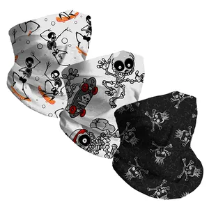 Lenço de cabeça multifuncional bandana, lenço estampado personalizado sem costura para pescoço