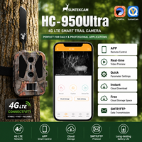 Caméra de chasse Suntekcam à double objectif 4G avec carte SIM intégrée, contrôle par application 4K avec diffusion en direct/stockage cloud en option, 8000 mAh HC-950Pro-Li