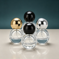 Flacon de parfum vide en verre rond de 15 ml avec col serti, pour vaporisateur, emballage cosmétique, logo personnalisé, vente en gros