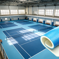Sol sportif en PVC couleur unie 4,5 mm, largeur 1,8 m, antidérapant, résistant à l'usure, vinyle pour terrains de badminton, de volley-ball, gymnases, design graphique