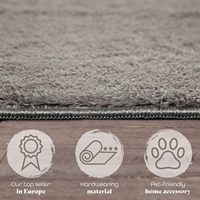 Tapis moderne à poils ras en polyester, antidérapant, facile à nettoyer, motif abstrait, fabriqué à la machine, pour la décoration intérieure du salon