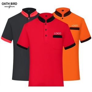 Divisa <span class=keywords><strong>da</strong></span> <span class=keywords><strong>Lavoro</strong></span> <span class=keywords><strong>per</strong></span> Cameriere con Logo Personalizzato Ricamato, Polo <span class=keywords><strong>per</strong></span> Ristorante, Hotel, Cucina, Chef, Caffetteria, Bar, Uniforme <span class=keywords><strong>da</strong></span> Staff in Lino - Product Image 2