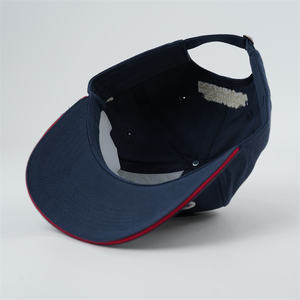 6个带刺绣标志的面板棉棒球帽定制刺绣结构帽 - Product Image 4