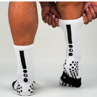 Chaussettes de football antidérapantes pour hommes avec logo personnalisé et grip, chaussettes de sport pour le football et l'entraînement
