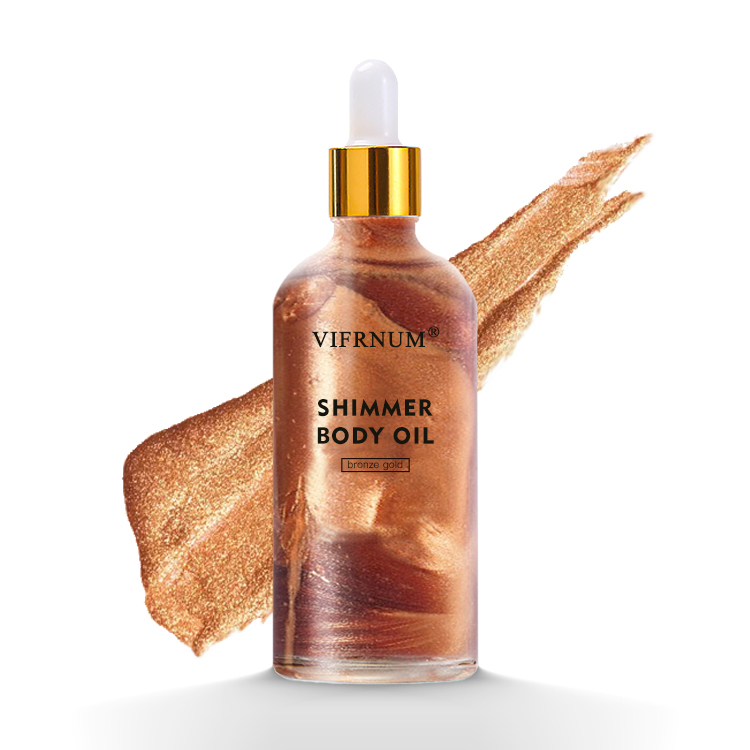 Оптовая продажа, частная торговая марка, органическое блестящее органическое масло для тела