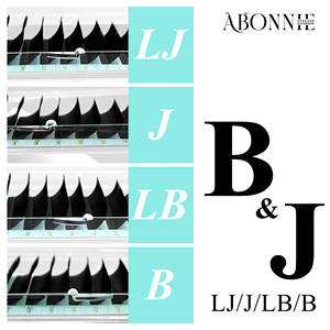 Extensiones de Pestañas Abonnie LB LJ LC LD M Curl Premium, Bandejas de Pestañas de Seda al por Mayor, Extensiones de Pestañas de Cachemira Negro Mate - Product Image 6