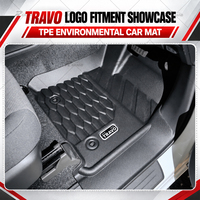 Tapis de sol de voiture 5D en TPE écologiques pour Toyota Hilux 2016-2026, avec logo Travo et GR en option, doublures de sol de voiture imperméables