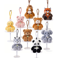 Porte-clés miniatures en peluche personnalisés : Lapin, Renard, Panda, Ours en peluche – Breloques souples pour sacs