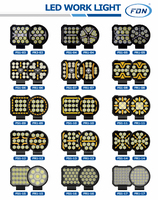 Nouveau Phare de Travail LED Rond de 4 Pouces, 13 LED, Clignotant Jaune DRL pour Voiture 4x4, Camion, Moto, VTT, 24V 48W 4800 Lumens