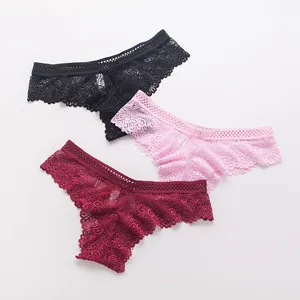 Hot Phụ Nữ Sexy Hồng Ren Lưới Xem Qua Trong Suốt Sheer T Trở Lại Đồ Lót Thong Panty Quần Lót Với Lỗ Cho Người Phụ Nữ Trưởng Thành