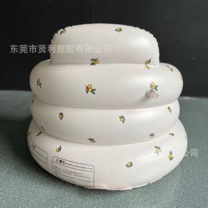 Modern Infant <b>Inflatable</b> Chair 3+ Months Old Babies Foldable Portable Floor Seat Suction Cup Built-in Air Pump for Outdoor Use - Product Image 3