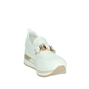 Mocasines Donna Serena para Mujer, Plataforma Blanca Dorada, Zapatos Planos - Product Image 5