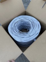 Kabel Ethernet UTP Cat5e Zonze 1000ft untuk Luar Ruangan 24AWG 305M Berbahan Tembaga dengan Selubung PVC untuk Komunikasi Dalam Ruangan