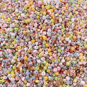 Thủ Công Hạt Cho Tự Làm Đồ Trang Sức Sơn Kem UV Hạt Nhựa 8Mm 10Mm 12Mm Số Lượng Lớn Hỗn Hợp Màu Sắc Cho Móc Khóa Vòng Đeo Tay Điện Thoại Quyến Rũ - Product Image 5
