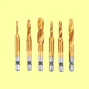 Metric Suppliers M3-M10 Hexagon Shank Compound Hss Combined Drill And Tap Tool Sets