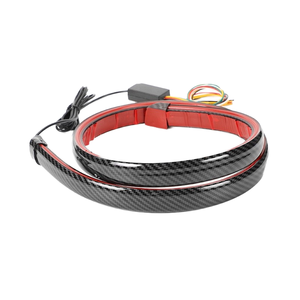 Barre de hayon à clignotant LED en fibre de carbone de 47 pouces pour voiture 6000K New Auto DRL Rear Spoiler Lip Trunk Roof 12V Stop Function Light - Product Image 1
