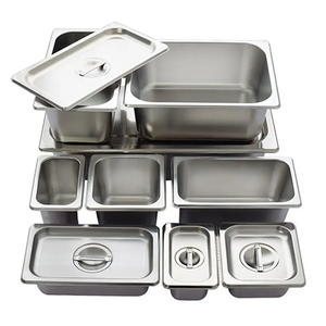 Todos los tamaños estándar UE y EE. UU. Acero inoxidable Gn Pan Utensilios para servir para restaurante Hotel Helado Gastronomía Contenedores de alimentos - Product Image 2