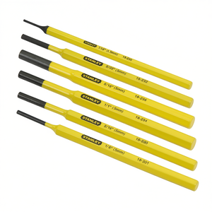 Juego de punzones Stanley de 1/16 a 1/4 pulgadas con mango amarillo, herramientas de acero para trabajar metales - Product Image 2