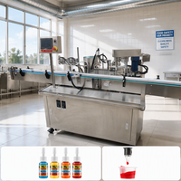 Machine de remplissage et de bouchage automatique de flacons de 10 ml et 30 ml, machine de remplissage de flacons monobloc pour liquides, gouttes oculaires, vaporisateurs