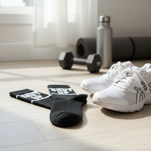 Daily Use <b>Black</b> Sports <b>Socks</b> with "Shut Up" Print - Product Image 3