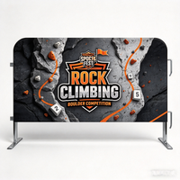 Housse de barricade en polyester extensible robuste et recyclable, imprimée par sublimation pour mât de drapeau en aluminium, publicité d'entreprise