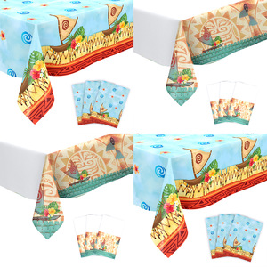 Moana Themed <b>Tablecloth</b> <b>Rectangle</b> Plastic Digital Printing Birthday Party Decorations Venue Setup Props - Product Image 2