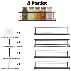 Hot phổ biến Wall Mount kim loại gia vị giá nhà bếp Organizer cho phòng đựng thức ăn nhà bếp Countertop - Product Image 4