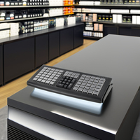 Teclado POS KB81 USB Totalmente Programable con Lector de Tarjetas Magnéticas, 81 Teclas para Sistemas POS de Supermercado, Gran Venta