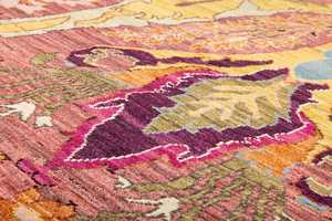 Handmade Woven Tibetan Wool Silk Area Rug Eco-Friendly Non-Slip Washable Modern Design for Luxury Hotels & Homes - Product Image 4