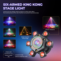 Lumière de scène disco à 6 bras 100W Rgbw, projecteur à tête mobile, faisceau lumineux pour spectacles de DJ, discothèque, bar, spectacle de DJ, éclairage de scène