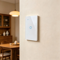 Interrupteur intelligent WHX01 efficace, 1 canal, avec minuterie et télécommande, sans condensateur requis, pour la rénovation d'hôtels et de villas