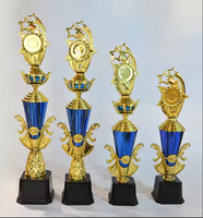 Trophées en plastique bon marché en or rose design acrylique pour les récompenses sportives et décoration de la maison modèle de tasse de trophée souvenir