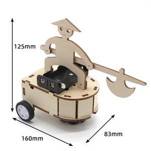 Kit de Ciencia DIY de Soldado Antiguo de Madera para Niños, Juguete Educativo con Motor a Pilas y Ruedas - Product Image 4