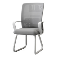 Chaise de bureau ergonomique en maille avec réglage en hauteur, support lombaire élastique, roulettes et accoudoirs fixes - Vente en gros