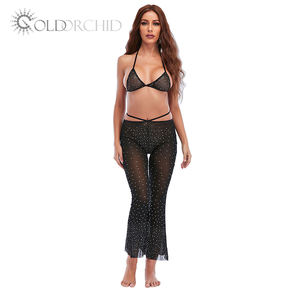 Gold Orchid New Style Sexy Transparente Nachtwäsche Damen Diamond 2 Stück BH und Hosen Dessous Unterwäsche Sets - Product Image 1