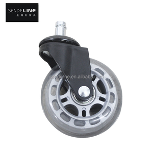 Modern <strong>75mm</strong> Swivel Office Chair Castors <strong>Plastic</strong> Transparent Silent 50kg Load Capacity Mounting for Trolleys Living Rooms - Product Image 6
