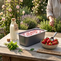 Boîte à crème glacée en PP de qualité alimentaire, durable à -25°C, résistante aux chocs, en plastique, pour desserts congelés (pour usine)