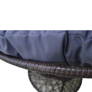 Silla giratoria de ratán PE de estilo moderno, venta al por mayor, Patio al aire libre, balcón, jardín, silla giratoria para dormitorio, muebles de Metal - Product Image 4