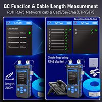 Testeur de câble réseau NOYAFA NF-8508 moderne bleu, alimenté par batterie, avec mesureur de puissance optique à 7 longueurs d'onde, détecteur de défauts RJ11 RJ45/PoE