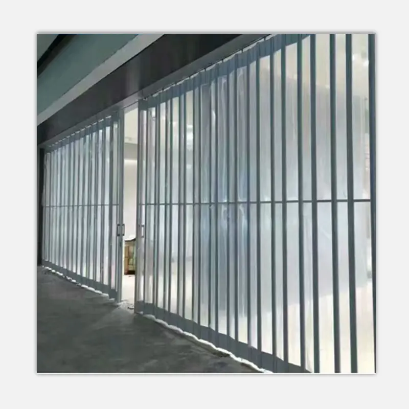 Shopping malls dedicated 24-hour transparent polycarbonate folding sliding doors