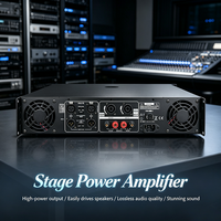 Amplificateur de puissance de scène 2 canaux, design rack 2U, ampli audio adapté aux systèmes audio professionnels intérieurs et extérieurs, vente chaude